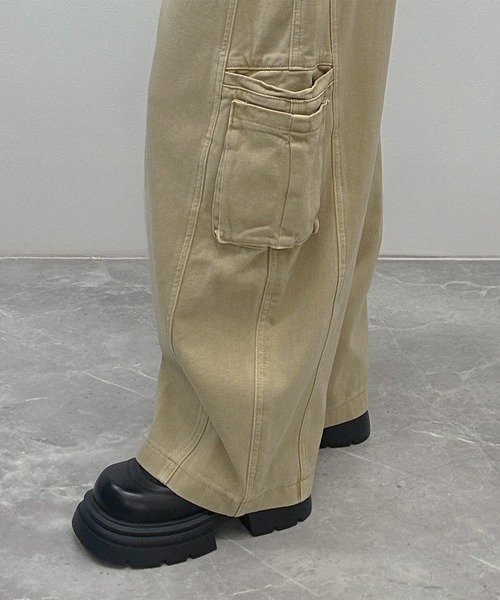 FOLLOWIN（フォロウィン）の「フェイクファーウエスト ベルトカーゴパンツ（カーゴパンツ・レディース・ベージュ/ブラウン/ブラック・LARGE/MEDIUM/SMALL）」の13枚目の写真