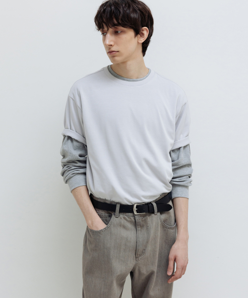 INSILENCE(インサイロンス)の「スーピマコットンプレミアムTシャツパステルグレー(Tシャツ/カットソー・レディース・その他・SMALL/MEDIUM/LARGE)」の1枚目の写真