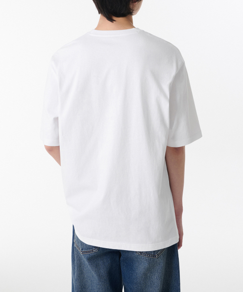 MUSINSA STANDARD（ムシンサスタンダード）の「リラックスドOEクルーネックTシャツ[ホワイト]（Tシャツ/カットソー・メンズ・その他・SMALL/MEDIUM/LARGE/X-LARGE/XX-LARGE/XXX-LARGE）」の2枚目の写真