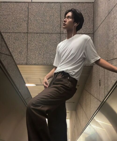 MUSINSA STANDARD（ムシンサスタンダード）の「リラックスドOEクルーネックTシャツ[ホワイト]（Tシャツ/カットソー・メンズ・その他・SMALL/MEDIUM/LARGE/X-LARGE/XX-LARGE/XXX-LARGE）」の4枚目の写真