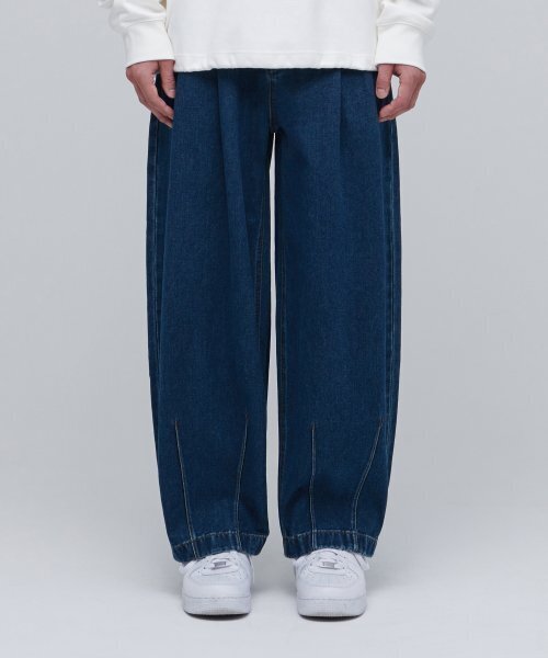 MUSINSA STANDARD（ムシンサスタンダード）の「デニムワイドバルーンパンツ [ミディアムインディゴ]（デニムパンツ・メンズ・その他・38/36/34/32/30/26/28）」の18枚目の写真