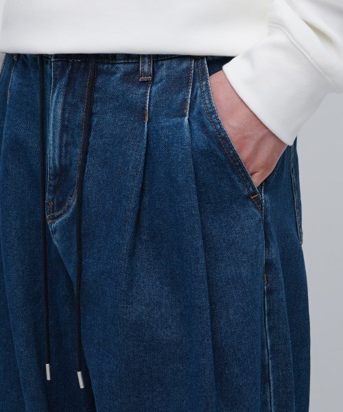 MUSINSA STANDARD（ムシンサスタンダード）の「デニムワイドバルーンパンツ [ミディアムインディゴ]（デニムパンツ・メンズ・その他・38/36/34/32/30/26/28）」の14枚目の写真