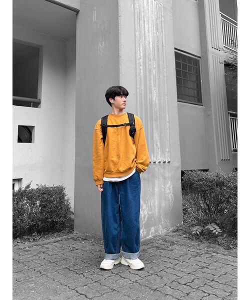 MUSINSA STANDARD（ムシンサスタンダード）の「デニムワイドバルーンパンツ [ミディアムインディゴ]（デニムパンツ・メンズ・その他・38/36/34/32/30/26/28）」の5枚目の写真