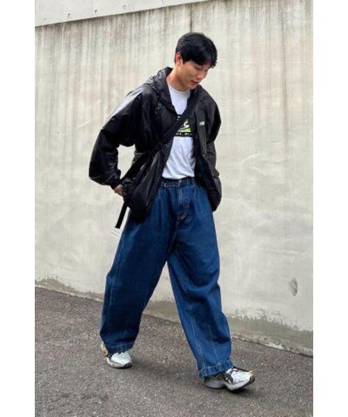 MUSINSA STANDARD（ムシンサスタンダード）の「デニムワイドバルーンパンツ [ミディアムインディゴ]（デニムパンツ・メンズ・その他・38/36/34/32/30/26/28）」の4枚目の写真