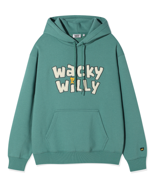 Wacky WiLLy(ワッキーウィリー)の「起毛タイポグラフィックフードグリーン(パーカー・レディース・その他・SMALL/MEDIUM/LARGE/X-LARGE)」の2枚目の写真