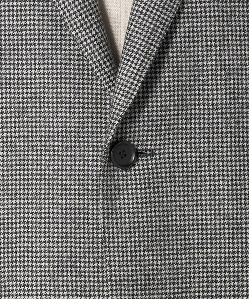 UNITED ARROWS（ユナイテッドアローズ）の「フランネル ハウンドトゥース シングル2ボタン テーラードジャケット COMFORT EASY‐MODEL ヨコストレッチ（テーラードジャケット・メンズ・ダークグレー・52/50/44/48/46/42）」の14枚目の写真