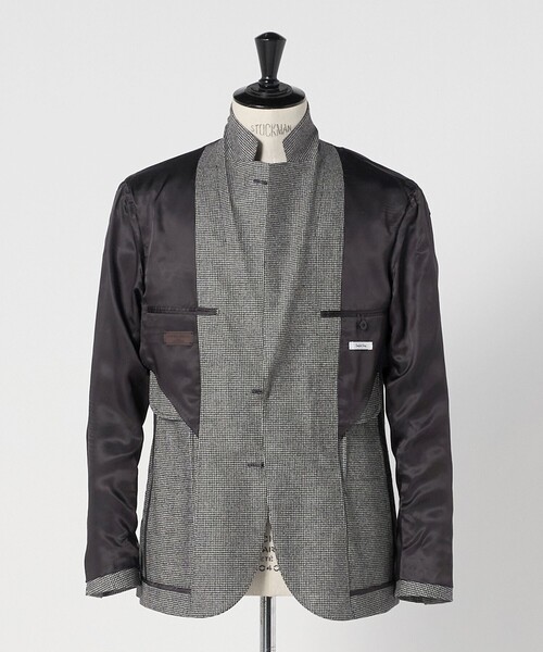 UNITED ARROWS（ユナイテッドアローズ）の「フランネル ハウンドトゥース シングル2ボタン テーラードジャケット COMFORT EASY‐MODEL ヨコストレッチ（テーラードジャケット・メンズ・ダークグレー・52/50/44/48/46/42）」の16枚目の写真