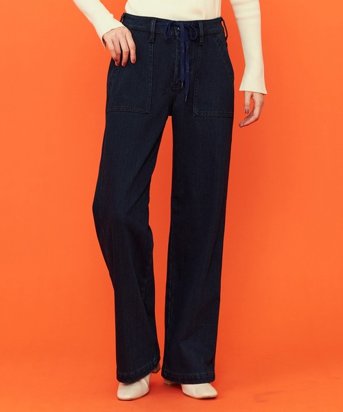 EDWIN(エドウィン)の「EDWIN LADIES ジャージーズ イージーベイカーワイドデニムパンツ【暖】(デニムパンツ・レディース・インディゴブルー/ダークインディゴブルー/ブラック・X-SMALL/SMALL/MEDIUM/LARGE/X-LARGE)」の5枚目の写真