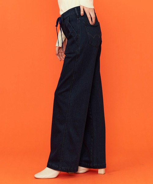EDWIN(エドウィン)の「EDWIN LADIES ジャージーズ イージーベイカーワイドデニムパンツ【暖】(デニムパンツ・レディース・インディゴブルー/ダークインディゴブルー/ブラック・X-SMALL/SMALL/MEDIUM/LARGE/X-LARGE)」の6枚目の写真