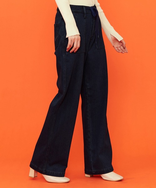 EDWIN(エドウィン)の「EDWIN LADIES ジャージーズ イージーベイカーワイドデニムパンツ【暖】(デニムパンツ・レディース・インディゴブルー/ダークインディゴブルー/ブラック・X-SMALL/SMALL/MEDIUM/LARGE/X-LARGE)」の7枚目の写真