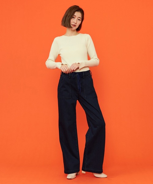 EDWIN(エドウィン)の「EDWIN LADIES ジャージーズ イージーベイカーワイドデニムパンツ【暖】(デニムパンツ・レディース・インディゴブルー/ダークインディゴブルー/ブラック・X-SMALL/SMALL/MEDIUM/LARGE/X-LARGE)」の12枚目の写真