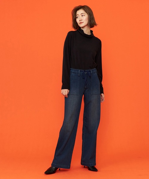 EDWIN(エドウィン)の「EDWIN LADIES ジャージーズ イージーベイカーワイドデニムパンツ【暖】(デニムパンツ・レディース・インディゴブルー/ダークインディゴブルー/ブラック・X-SMALL/SMALL/MEDIUM/LARGE/X-LARGE)」の18枚目の写真