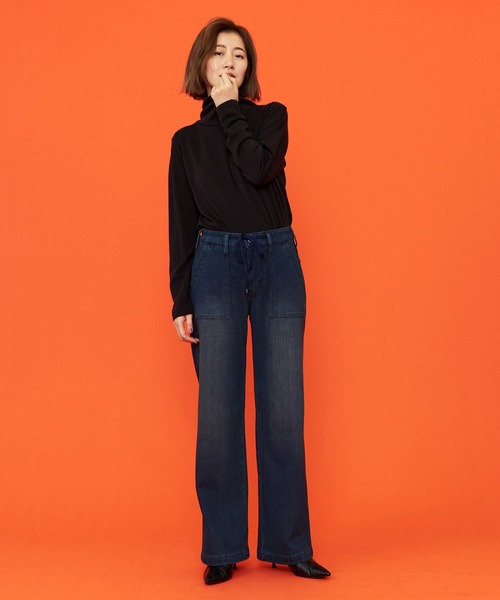 EDWIN(エドウィン)の「EDWIN LADIES ジャージーズ イージーベイカーワイドデニムパンツ【暖】(デニムパンツ・レディース・インディゴブルー/ダークインディゴブルー/ブラック・X-SMALL/SMALL/MEDIUM/LARGE/X-LARGE)」の19枚目の写真