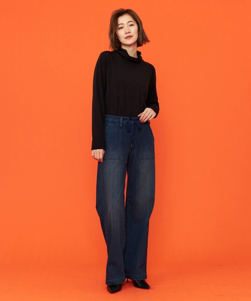 EDWIN(エドウィン)の「EDWIN LADIES ジャージーズ イージーベイカーワイドデニムパンツ【暖】(デニムパンツ・レディース・インディゴブルー/ダークインディゴブルー/ブラック・X-SMALL/SMALL/MEDIUM/LARGE/X-LARGE)」の20枚目の写真