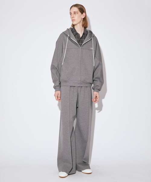 beautiful people（ビューティフルピープル）の「【beautiful people/ビューティフルピープル】compact double jersey wide straight pants/コンパクトダブルジャージーワイドストレートパンツ（その他パンツ・レディース・グレー/ブラック・36/38）」の3枚目の写真