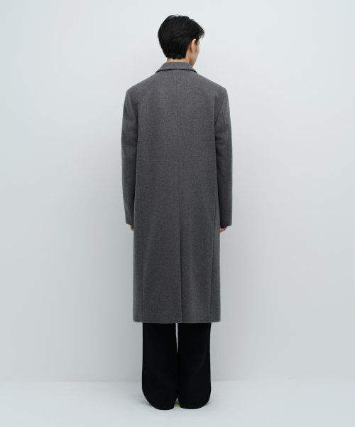 MUSINSA STANDARD（ムシンサスタンダード）の「カシミヤブレンドマスキュリンチェスターフィールドロングコート[ミディアムグレー]（チェスターコート・メンズ・その他・LARGE/X-LARGE/XX-LARGE/MEDIUM）」の7枚目の写真