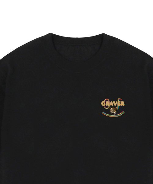 GRAVER（グレーバー）の「[ユニセックス]スモールマルチカラースマイルレオパード半袖Tシャツ_ブラック（Tシャツ/カットソー・レディース・ブラック・LARGE/X-LARGE/SMALL/MEDIUM）」の3枚目の写真