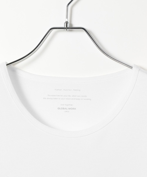 GLOBAL WORK（グローバルワーク）の「Fffit エフィット/あったかコットンインナーTシャツ/9分袖/601318（Tシャツ/カットソー・メンズ・ブラック/ホワイト・LARGE/X-LARGE/SMALL/MEDIUM）」の9枚目の写真