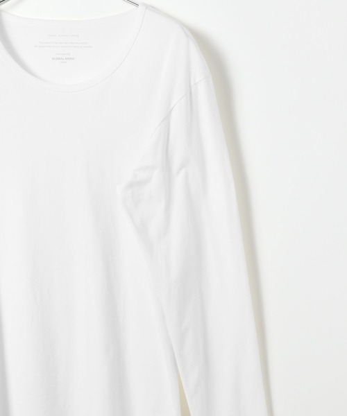 GLOBAL WORK（グローバルワーク）の「Fffit エフィット/あったかコットンインナーTシャツ/9分袖/601318（Tシャツ/カットソー・メンズ・ブラック/ホワイト・LARGE/X-LARGE/SMALL/MEDIUM）」の13枚目の写真