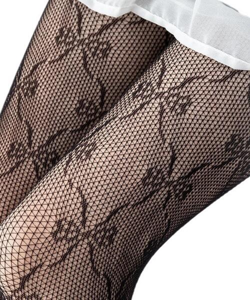 WEGO（ウィゴー）の「WEGO/リボン総レースタイツ（タイツ/ストッキング・レディース・ホワイト・FREE）」の3枚目の写真