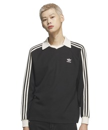 adidas(�A�f�B�_�X)��adidas WAFFLE LONG SLEEVE POLO / �A�f�B�_�X ���b�t�� �����O �X���[�u �|���ySP�z(�|���V���c)
