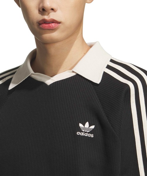 adidas WAFFLE LONG SLEEVE POLO / アディダス ワッフル ロング