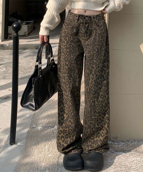 Mayree(メイリー)の「【Mayree】レオパードハイウエストワイドパンツ(その他パンツ・レディース・レオパード・SMALL/MEDIUM/LARGE)」の1枚目の写真