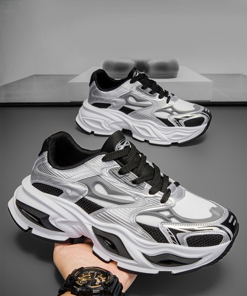 shoes365(シューズスリーシックスファイヴ)の「厚底ダッドスニーカー(スニーカー・メンズ・ブラック/グリーン/レッド・25.0cm/26.5cm/27.0cm/26.0cm/25.5cm)」の9枚目の写真
