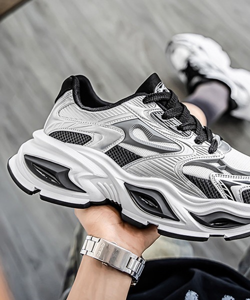 shoes365(シューズスリーシックスファイヴ)の「厚底ダッドスニーカー(スニーカー・メンズ・ブラック/グリーン/レッド・25.0cm/26.5cm/27.0cm/26.0cm/25.5cm)」の10枚目の写真