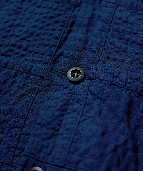 VIRGOwearworks（ヴァルゴウェアワークス）の「PATCH WORK RELAX SHIRT（シャツ/ブラウス・メンズ・ブラック/グレー/ブルー・2/3/4）」の13枚目の写真