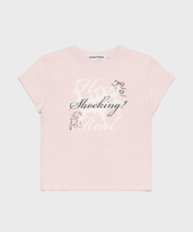 SAINTPAIN | SPショッキングクロップ半袖Tシャツピンク(Tシャツ/カットソー)