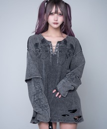 セール】メタルロゴダメージニット（ニット/セーター）｜LAZYSLAY