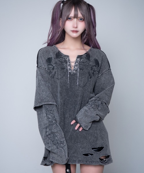 REFLEM（レフレム）の「『REFLEM/レフレム』グランジレイヤードL/S Tee