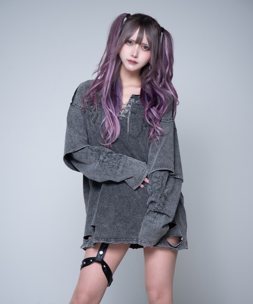 REFLEM（レフレム）の「『REFLEM/レフレム』グランジレイヤードL/S Tee