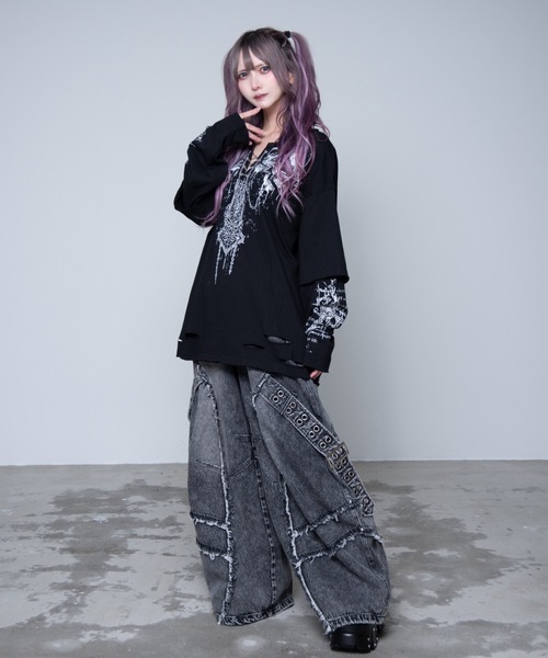 REFLEM（レフレム）の「『REFLEM/レフレム』グランジレイヤードL/S Tee