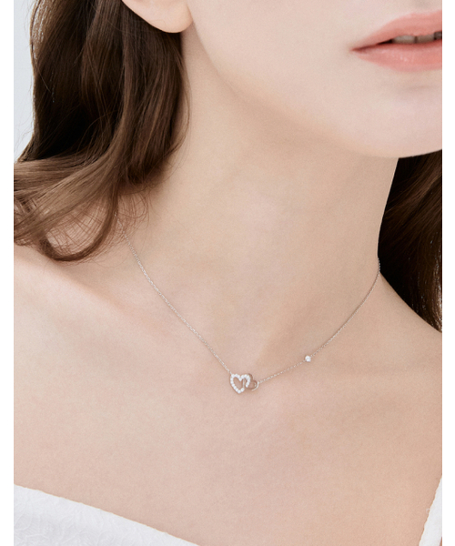 DOUBLE HEART ネックレス (JJLJNQ1BS308SW420)