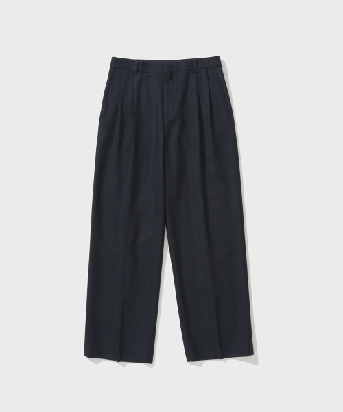 SHIRTER(シャーター)の「TWO PLEATS WOOL PANTS (NAVY)(スラックス・メンズ・その他・SMALL/MEDIUM/LARGE)」の1枚目の写真