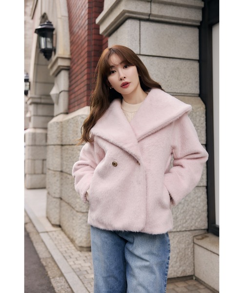 herlipto ♡ Double Breasted Shaggy Coat Double Breasted Shaggy Coat（ダウンジャケット/コート）｜Her lip to
