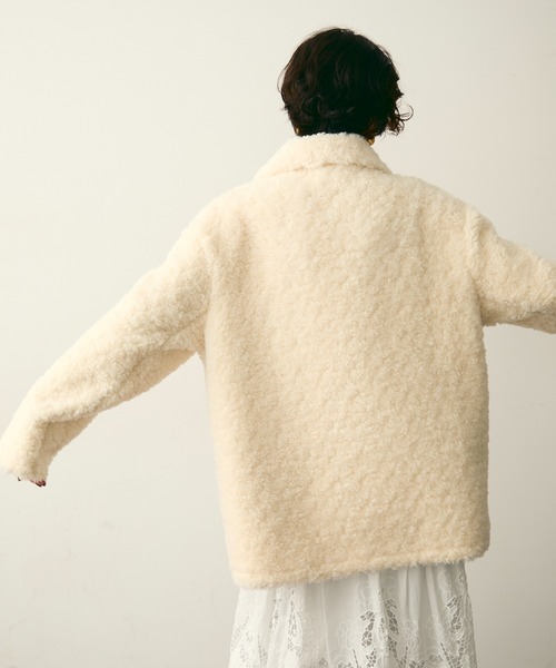 Trish（トリッシュ）の「プードルボアステンカラーコート（ステンカラーコート・レディース・ホワイト/ブラウン・FREE）」の21枚目の写真