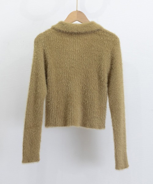 Miniministore(ミニミニストア)の「シャギーカーディガンゴールドボタン韓国風(ニット/セーター・レディース・ブラック/ライトベージュ・FREE)」の18枚目の写真