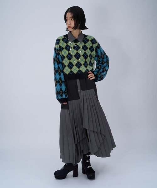 HARE(ハレ)の「プリーツイレヘムワンピース(ワンピース・レディース・ブラック系その他/ブラック/グレー/グレー系その他/ベージュ・FREE)」の21枚目の写真