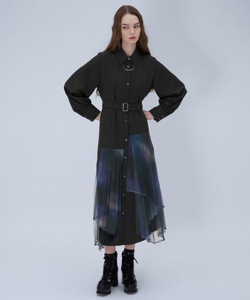 HARE(ハレ)の「プリーツイレヘムワンピース(ワンピース・レディース・ブラック系その他/ブラック/グレー/グレー系その他/ベージュ・FREE)」の14枚目の写真