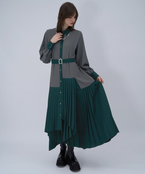 HARE(ハレ)の「プリーツイレヘムワンピース(ワンピース・レディース・ブラック系その他/ブラック/グレー/グレー系その他/ベージュ・FREE)」の7枚目の写真