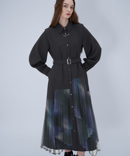 HARE(ハレ)の「プリーツイレヘムワンピース(ワンピース・レディース・ブラック系その他/ブラック/グレー/グレー系その他/ベージュ・FREE)」の9枚目の写真