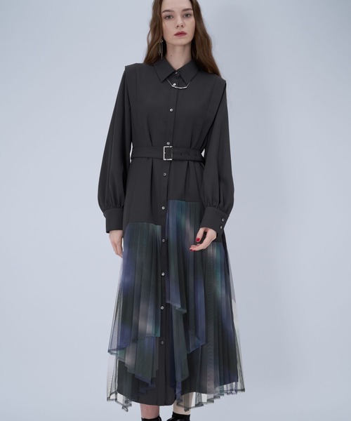 HARE(ハレ)の「プリーツイレヘムワンピース(ワンピース・レディース・ブラック系その他/ブラック/グレー/グレー系その他/ベージュ・FREE)」の11枚目の写真