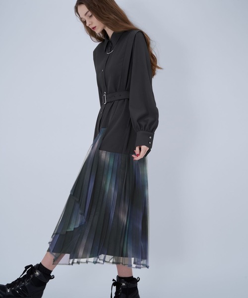 HARE(ハレ)の「プリーツイレヘムワンピース(ワンピース・レディース・ブラック系その他/ブラック/グレー/グレー系その他/ベージュ・FREE)」の12枚目の写真