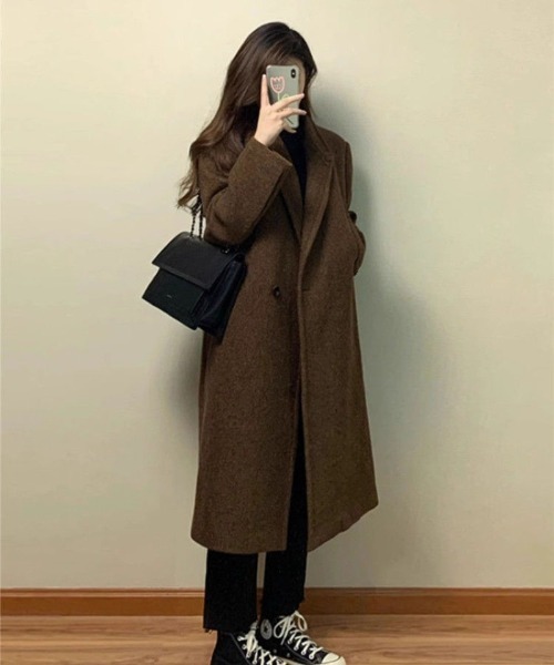 Ritzy（リッツィー）の「大人シルエット ロング丈　コート（その他アウター・レディース・ブラウン/ブラック・M/L）」の9枚目の写真