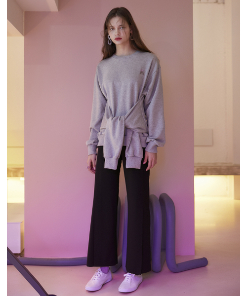 the studio kの「前スリットパンツ ブラック(スラックス・レディース・その他・SMALL)」の1枚目の写真