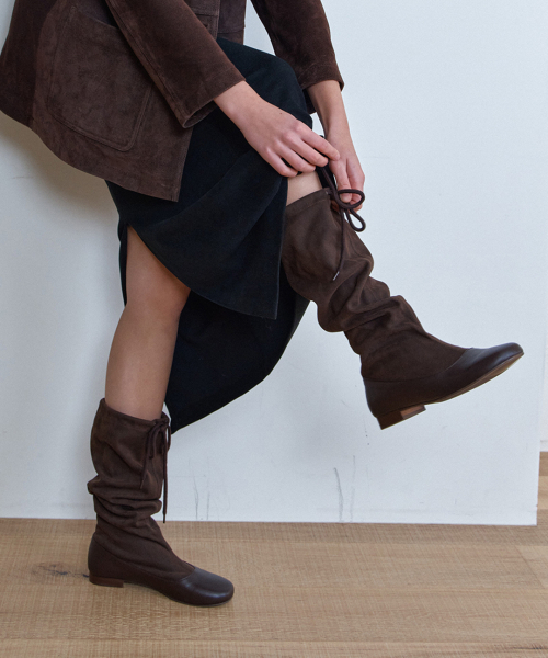 LILYSHOE（リリーシュー）の「hamlin long boots_2 color（ブーツ・レディース・チョコ/ブラック・22.5cm/23cm/23.5cm/24cm/24.5cm/25cm/25.5cm）」の4枚目の写真