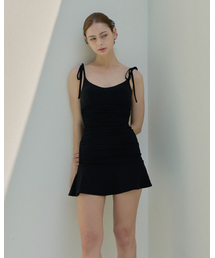 PINO BLANCO（ピノブランコ）の「Black Edge Swimwear + Shirring Skirt（水着）」